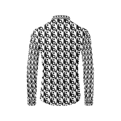 Yin Yang Classic Pattern Design Print Men's Long Sleeve Shirt