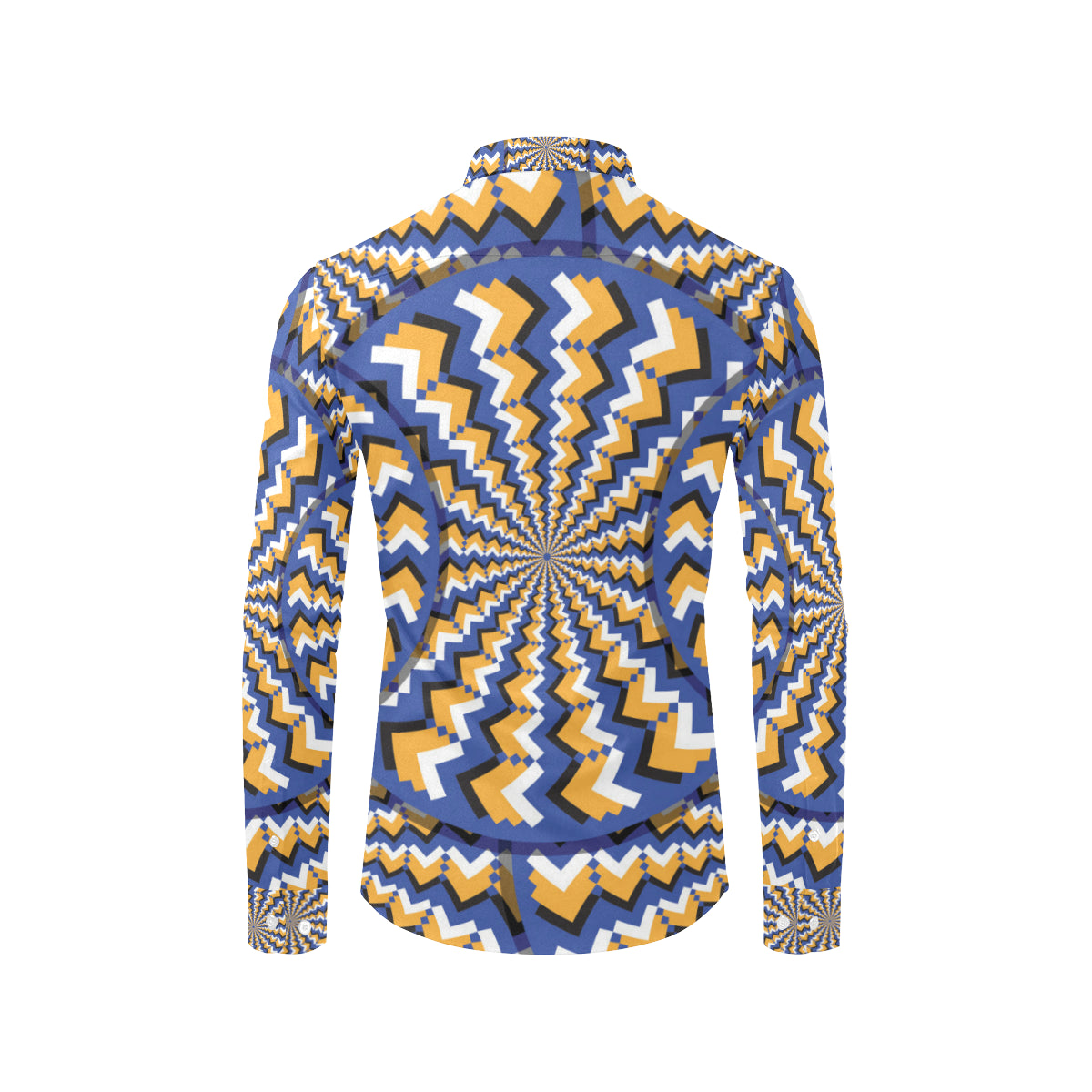 Optical illusion Pattern Print Design A01 Men's Long Sleeve Shirt
