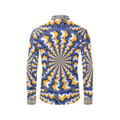 Optical illusion Pattern Print Design A01 Men's Long Sleeve Shirt