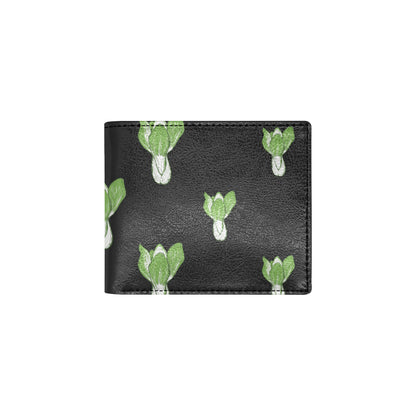 Kale Pattern Print Design 02 Men's ID Card Wallet