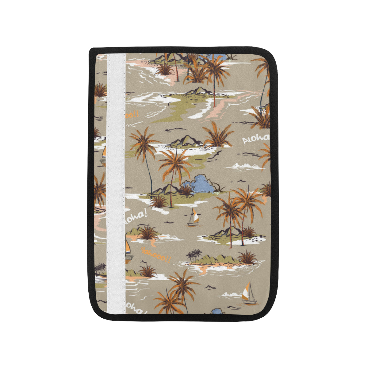 Pacific island Pattern Print Design A05 Car Seat Belt Cover