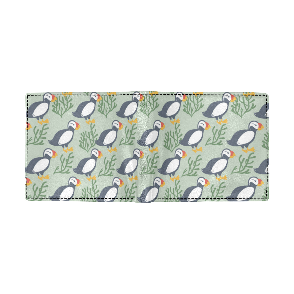 Puffin Pattern Print Design A04 Men's ID Card Wallet