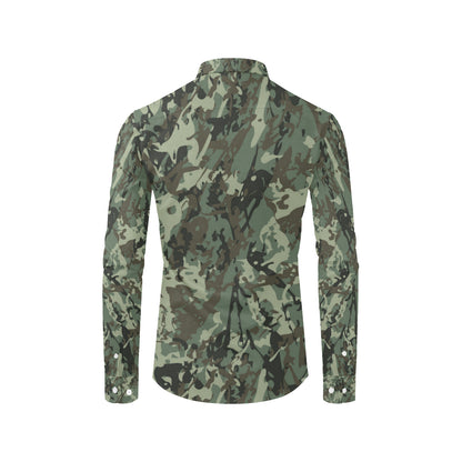 Camouflage Pattern Print Design 06 Men's Long Sleeve Shirt