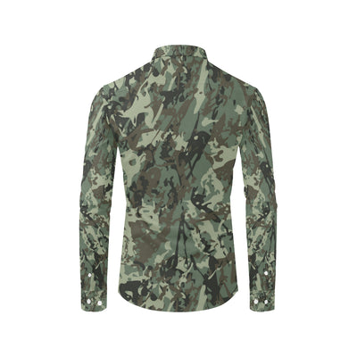 Camouflage Pattern Print Design 06 Men's Long Sleeve Shirt