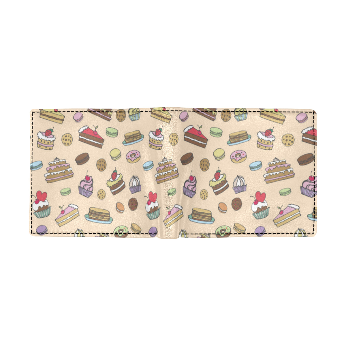 Cake Pattern Print Design 03 Men's ID Card Wallet