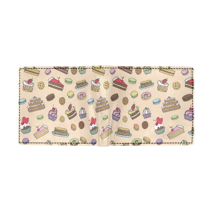 Cake Pattern Print Design 03 Men's ID Card Wallet