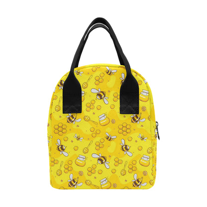 Bee Pattern Print Design BEE01 Insulated Lunch Bag