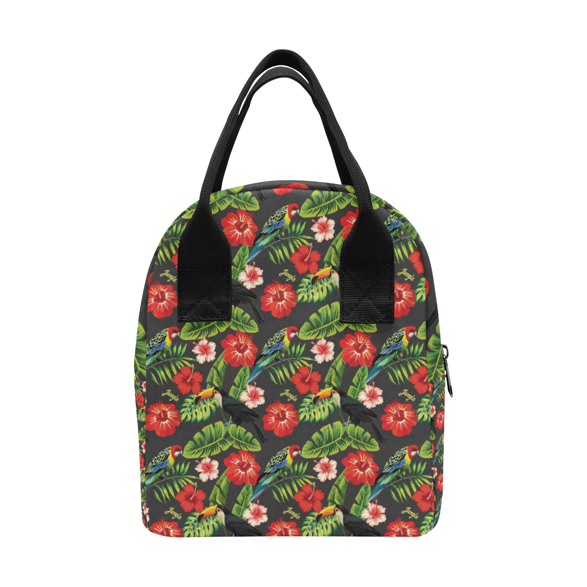 Tropical Flower Pattern Print Design TF04 Insulated Lunch Bag