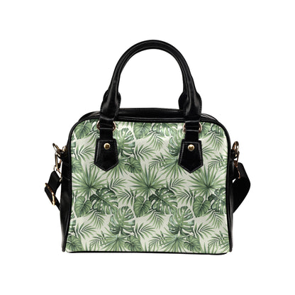 Palm Leaf Pattern Print Design A02 Shoulder Handbag