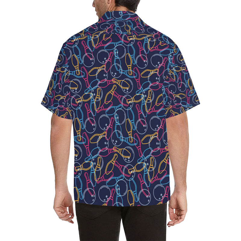 Bowling Pattern Print Design 07 Men's Hawaiian Shirt