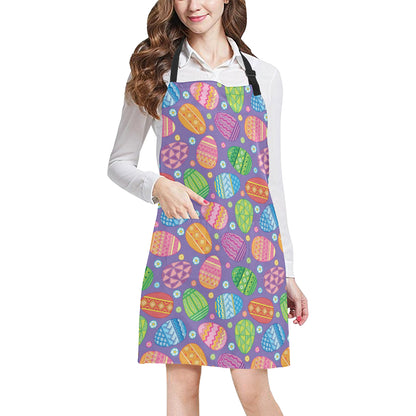 Easter Eggs Pattern Print Design RB010 Apron with Pocket