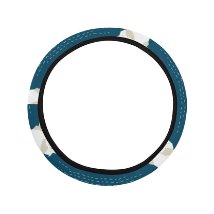 Polar Bear Pattern Print Design PB02 Steering Wheel Cover with Elastic Edge