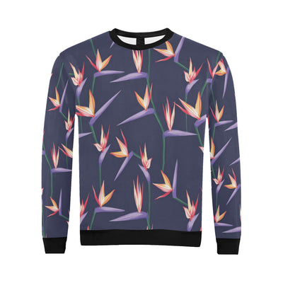 Bird Of Paradise Pattern Print Design BOP015 Men Long Sleeve Sweatshirt