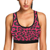 Cheetah Pink Print Pattern Sports Bra