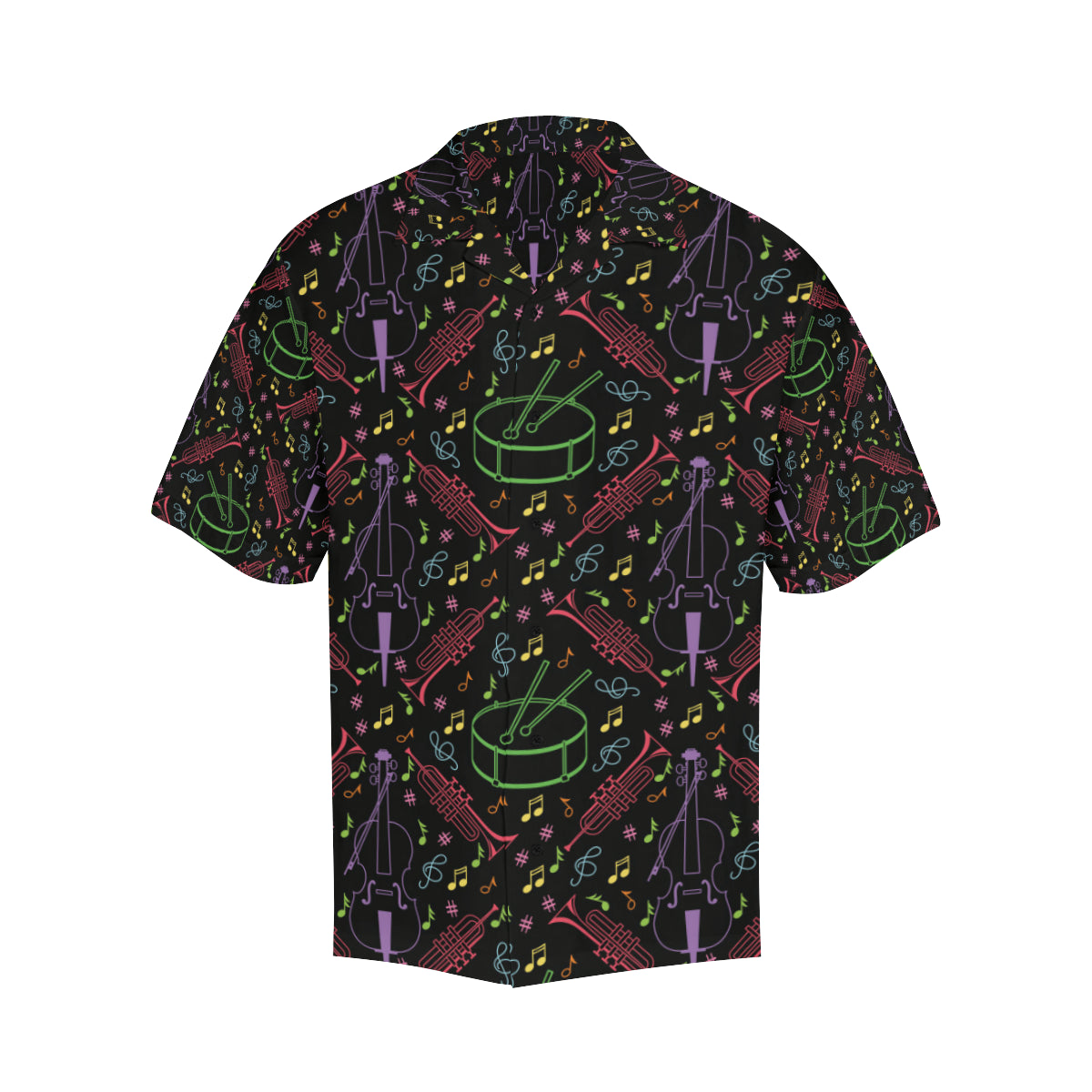 Cello Neon Pattern Print Design 02 Men's Hawaiian Shirt