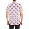 Cupcakes Unicorn Print Pattern Men's Short Sleeve Button Up Shirt