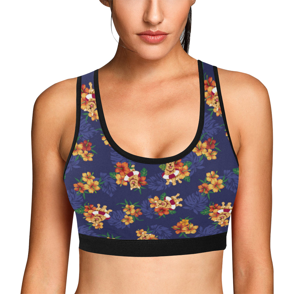 Hawaiian Themed Pattern Print Design H02 Sports Bra
