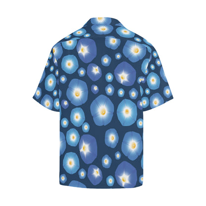 Morning Glory Pattern Print Design 02 Men's Hawaiian Shirt
