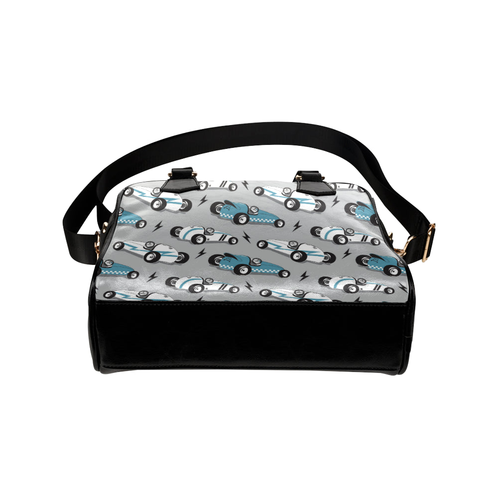 Racing Vintage Pattern Print Design A02 Shoulder Handbag