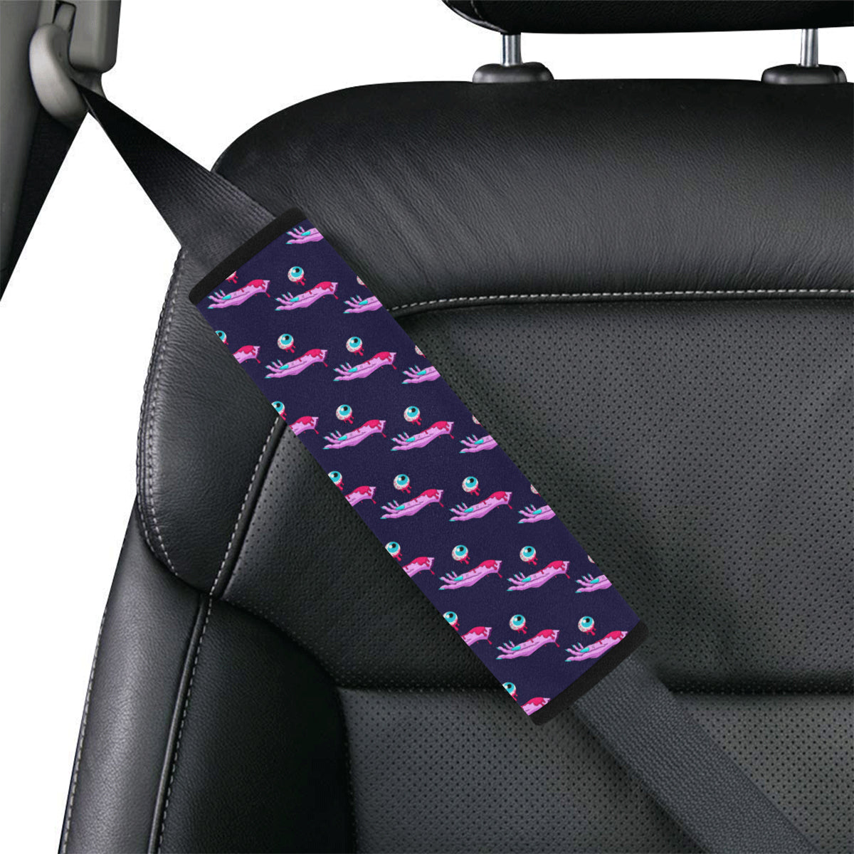 Zombie Pink Hand Design Pattern Print Car Seat Belt Cover