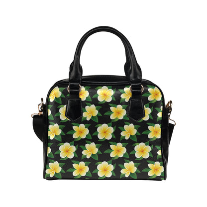 Plumeria Pattern Print Design A03 Shoulder Handbag