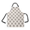 Aztec Wolf Pattern Print Design 01 Apron with Pocket