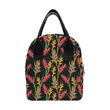 Heliconia Pattern Print Design HL01 Insulated Lunch Bag