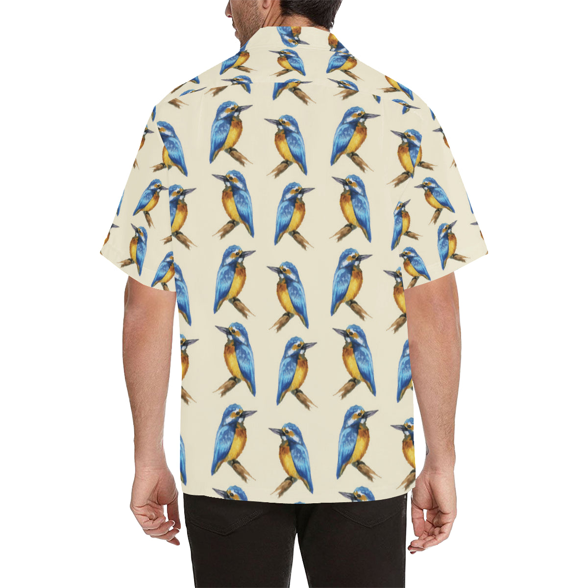 Kingfisher Pattern Print Design 01 Men's Hawaiian Shirt