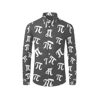 Pi Day Pattern Print Design A02 Men's Long Sleeve Shirt