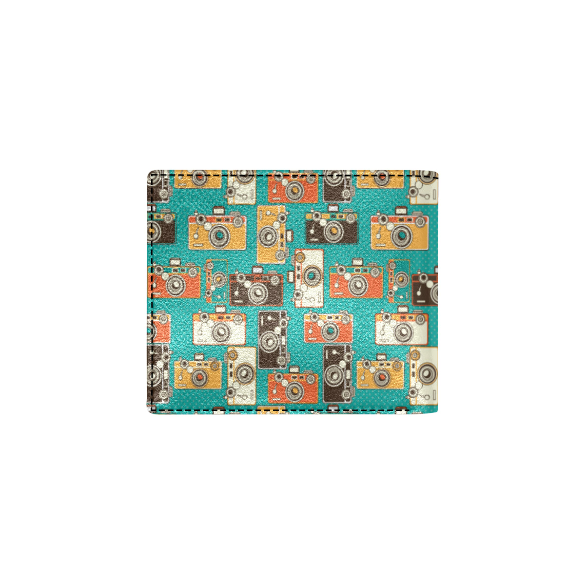 Camera Pattern Print Design 02 Men's ID Card Wallet