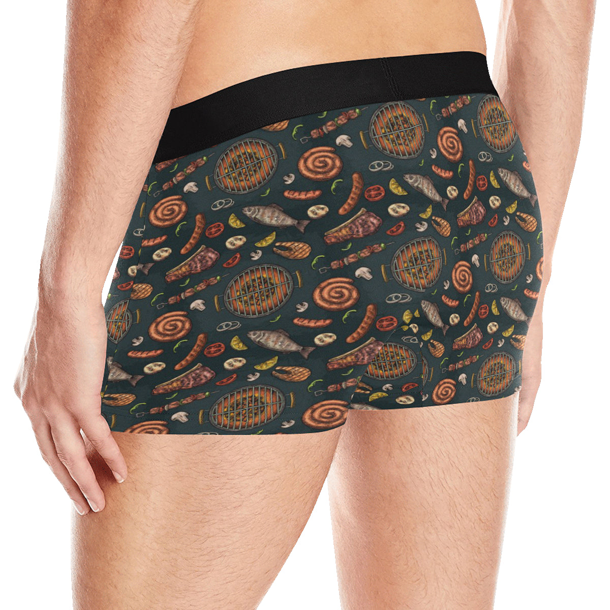 Barbecue Pattern Print Design 02 Men's Boxer Briefs