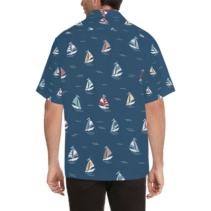 Sailing Ships Pattern Print Design A02 Men's Hawaiian Shirt