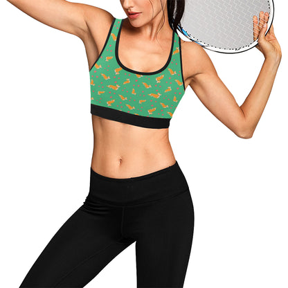 Cardigan Welsh Corgis Pattern Print Design 03 Sports Bra