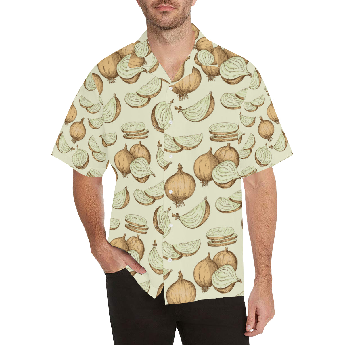 Onion Pattern Print Design A02 Men's Hawaiian Shirt