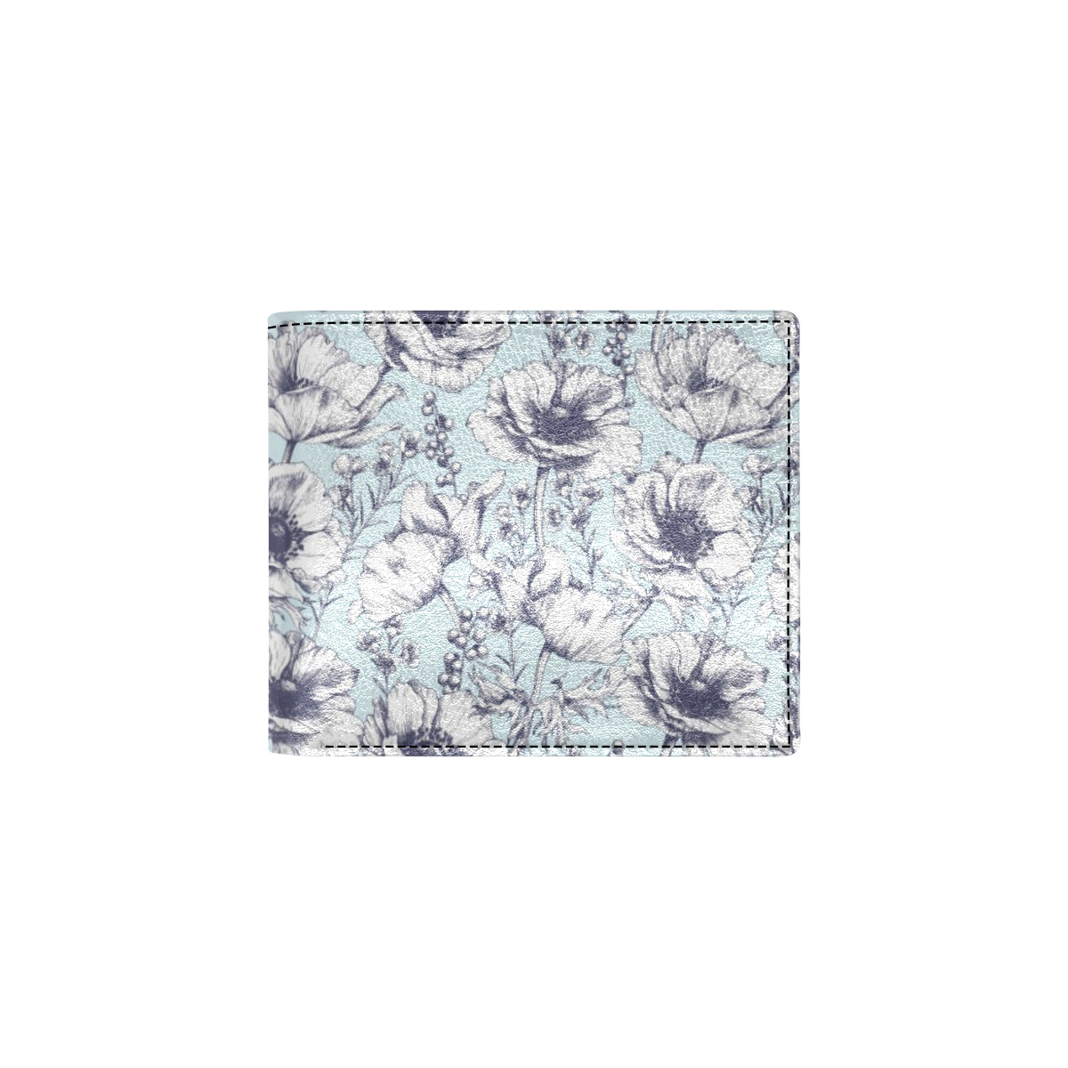 Anemone Pattern Print Design 02 Men's ID Card Wallet