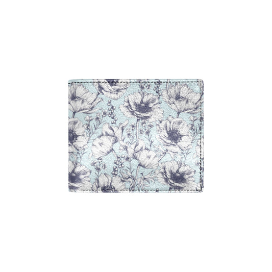 Anemone Pattern Print Design 02 Men's ID Card Wallet