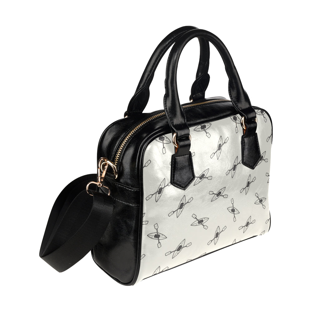 Kayak Pattern Print Design 01 Shoulder Handbag