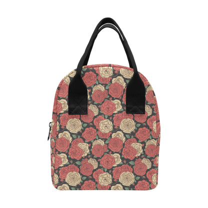 Camellia Pattern Print Design CM01 Insulated Lunch Bag