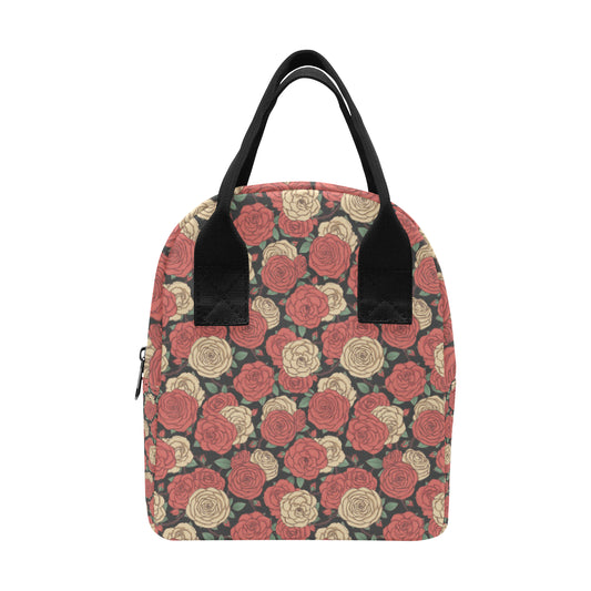 Camellia Pattern Print Design CM01 Insulated Lunch Bag