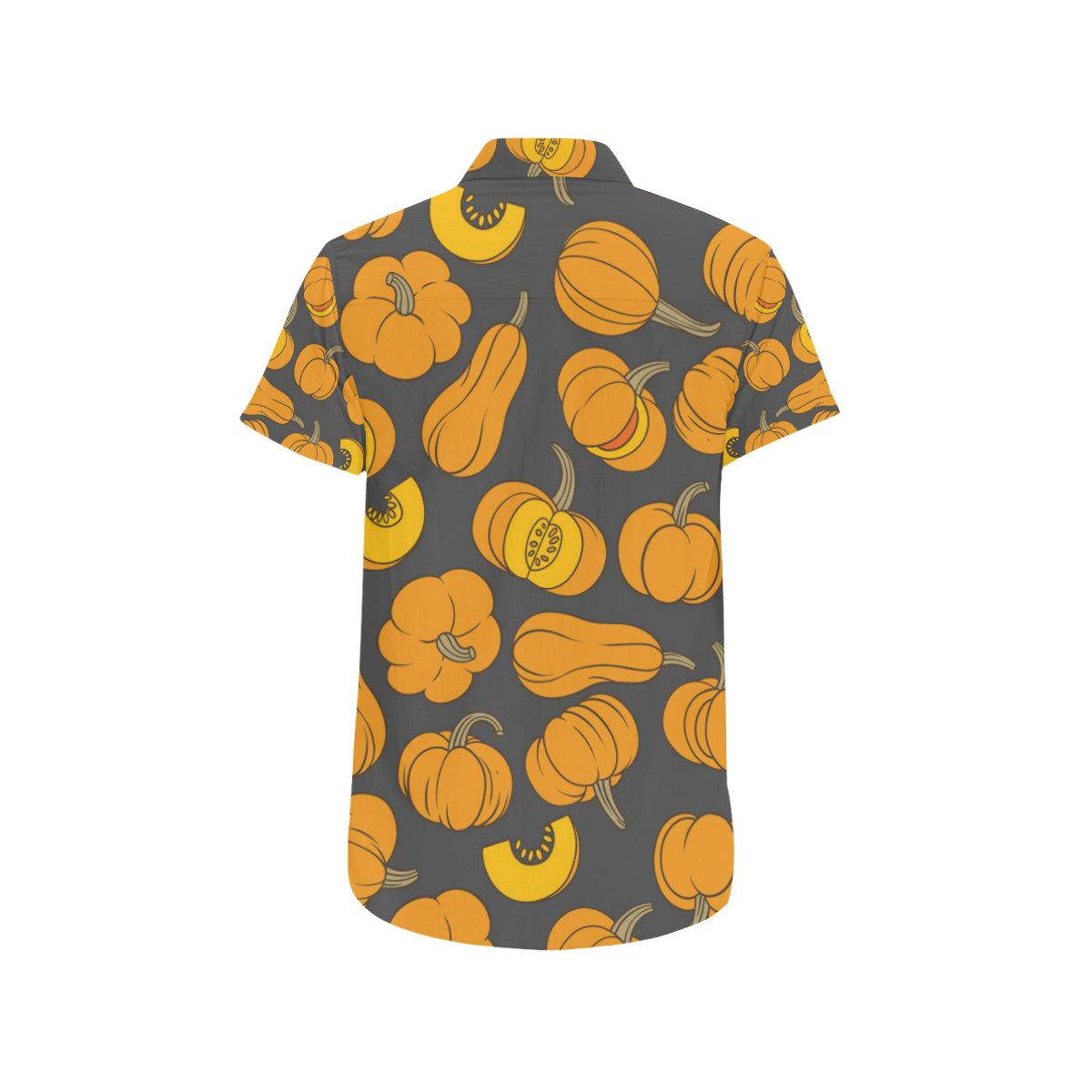 Pumpkin Pattern Print Design A03 Men's Short Sleeve Button Up Shirt