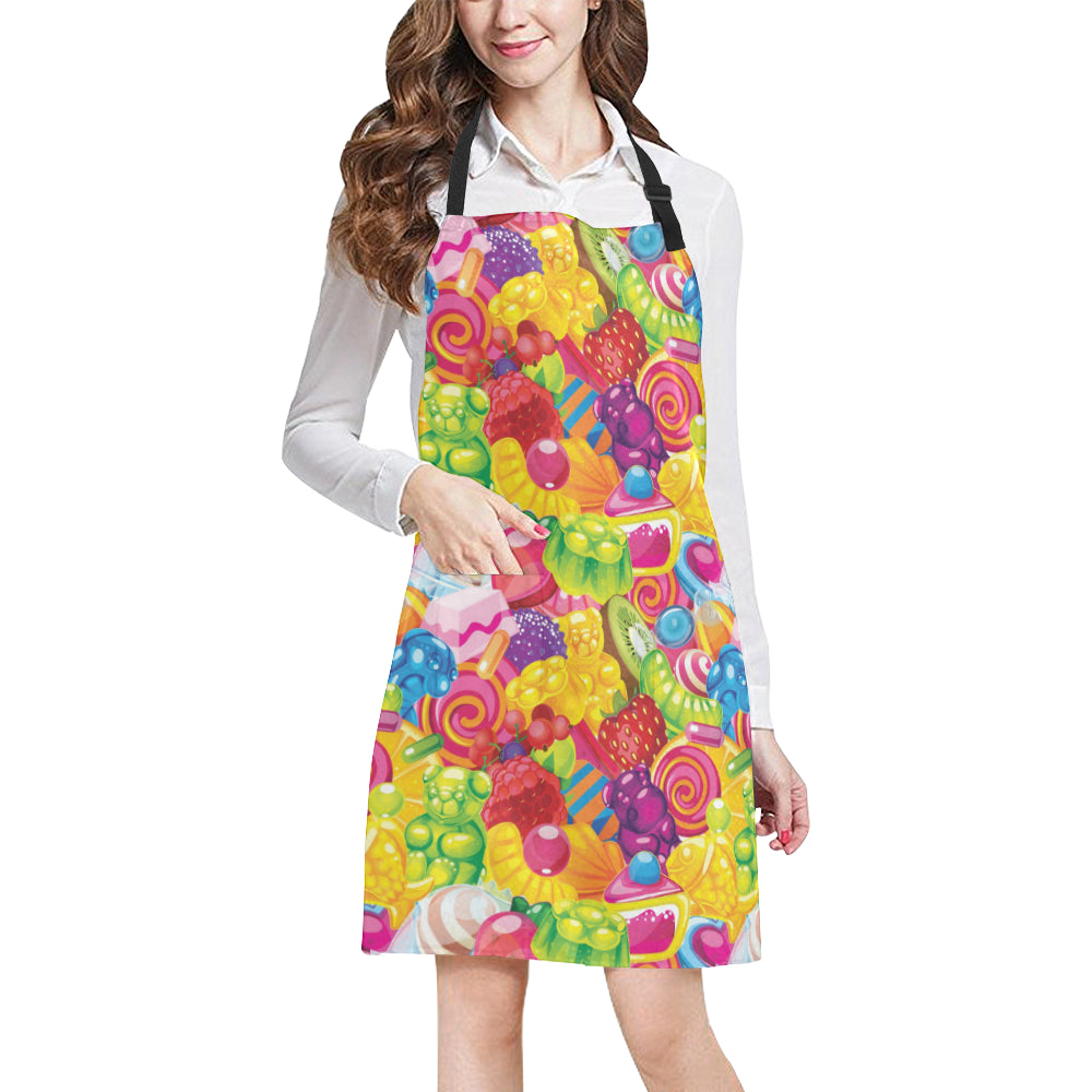 Candy Pattern Print Design CA01 Apron with Pocket