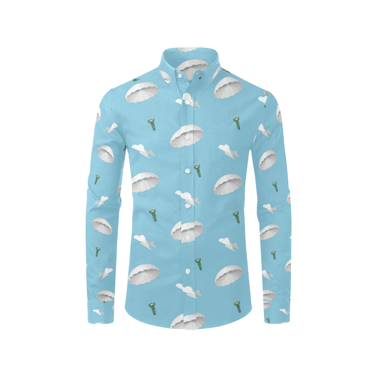 Paratrooper Pattern Print Design A02 Men's Long Sleeve Shirt