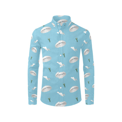 Paratrooper Pattern Print Design A02 Men's Long Sleeve Shirt