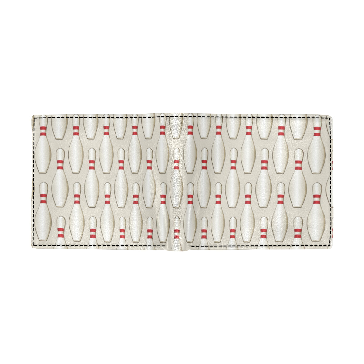 Bowling Pin Pattern Print Design 01 Men's ID Card Wallet