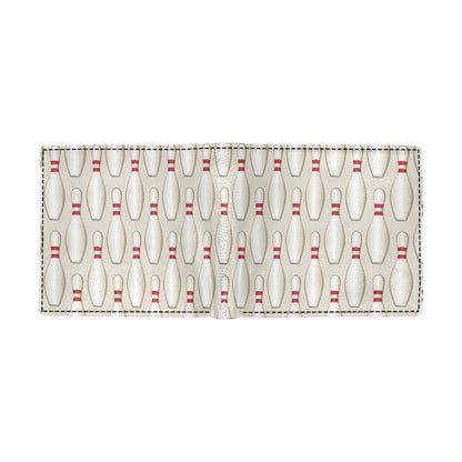 Bowling Pin Pattern Print Design 01 Men's ID Card Wallet