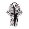 Cherry Blossom Pattern Print Design CB03 Women Kimono Robe