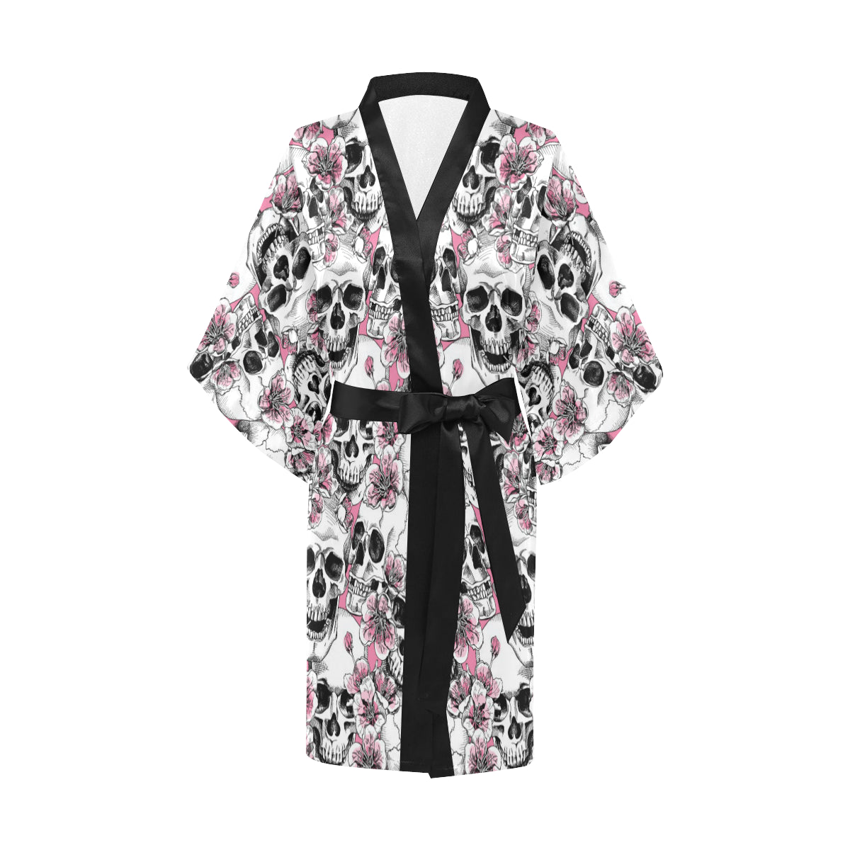 Cherry Blossom Pattern Print Design CB03 Women's Short Kimono