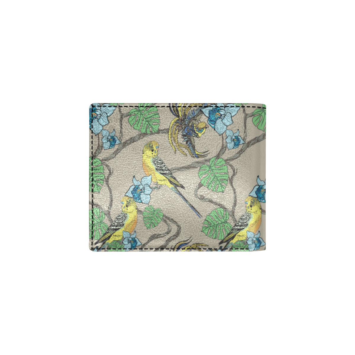 Parakeet Pattern Print Design A02 Men's ID Card Wallet