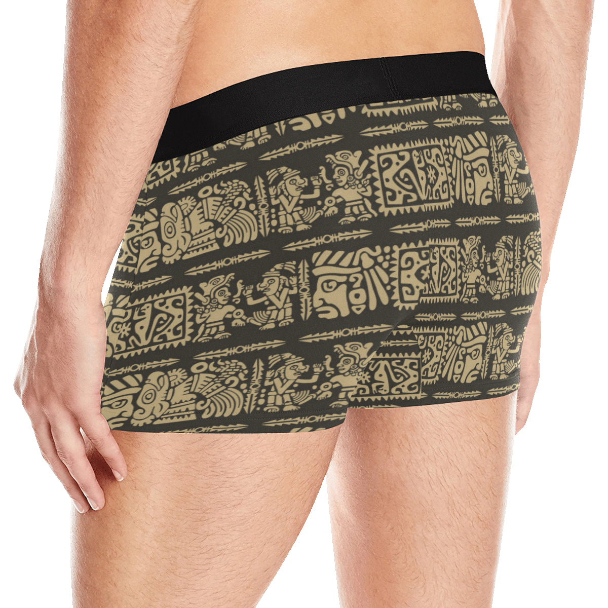 Mayan Pattern Print Design 02 Men's Boxer Briefs