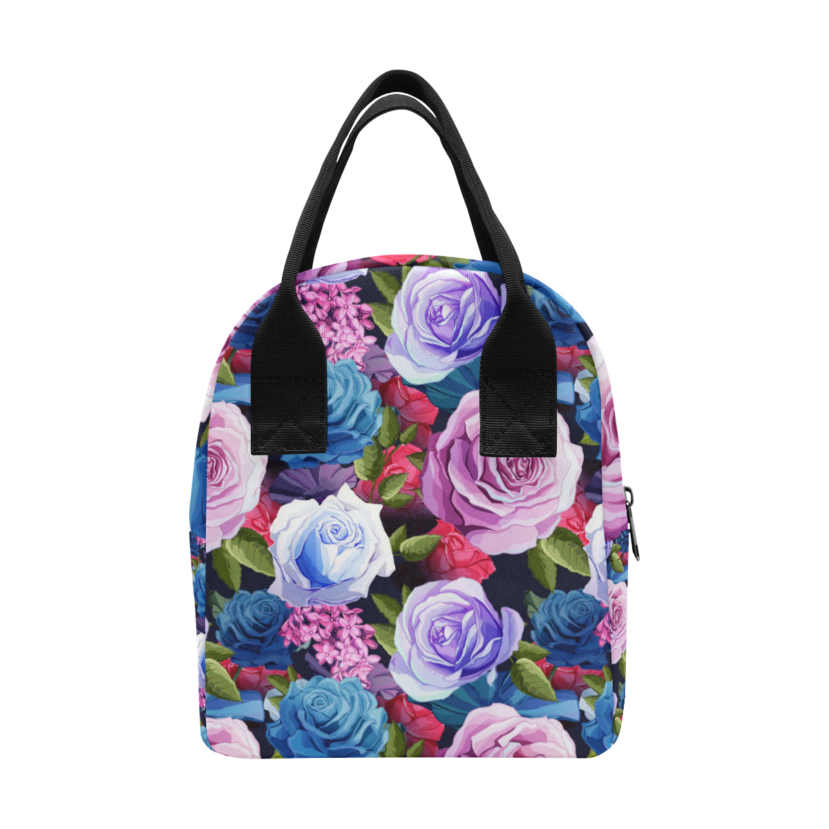 Rose Pattern Print Design RO09 Insulated Lunch Bag